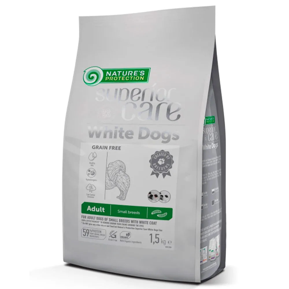 Nature's Protection Superior Care White Dogs Grain Free mit Insekt - 1,5 kg