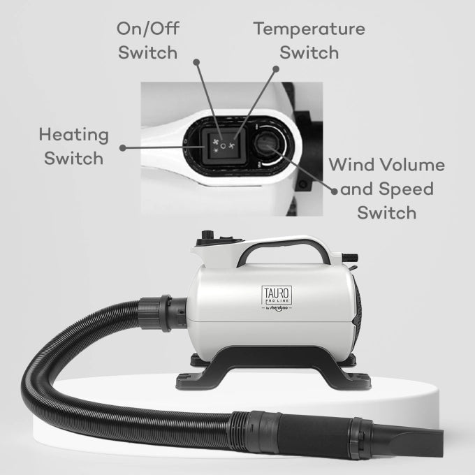 Tauro Pro Line Tierfön mit Ionentechnologie - Profi-Haartrockner für Haustiere