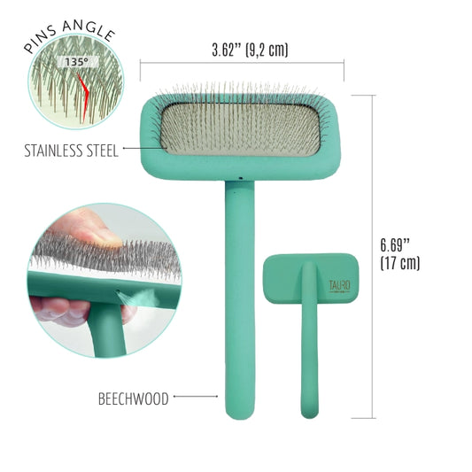 Tauro Pro Line Kunststoffbürste - Dünn und Hart (20mm) in Mint, Größe L