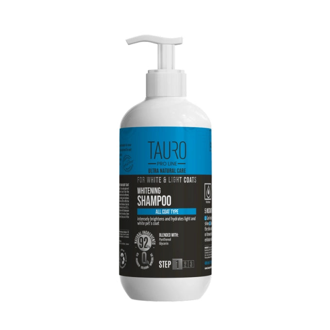Tauro Pro Line Whitening-Shampoo 400ml – Für strahlend weißes Tierfell